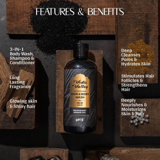 Oud Noir <br> Hair & Body Wash (Pack of 2)