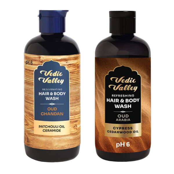 Oud Chandan & Oud Arabia Hair & Body Wash Combo