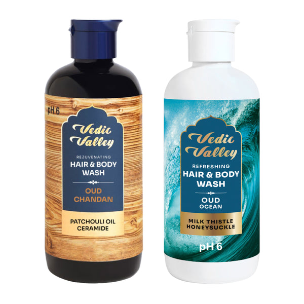 Oud Chandan & Oud Ocean Hair & Body Wash Combo