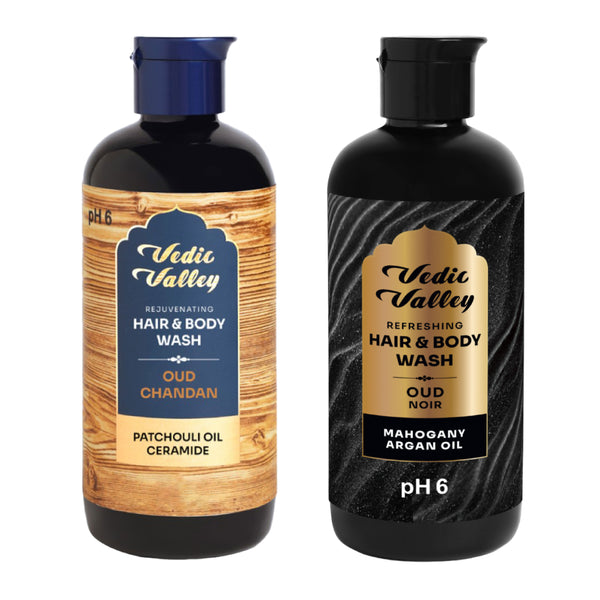 Oud Chandan & Oud Noir Hair & Body Wash Combo