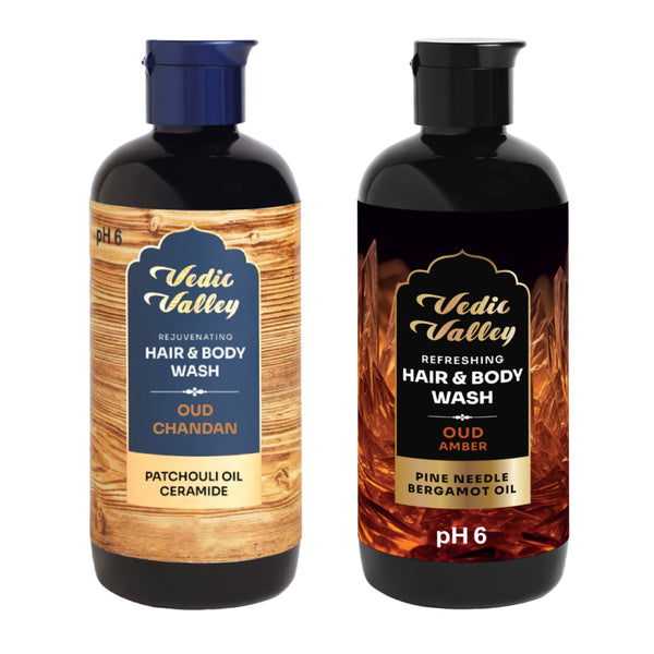 Oud Chandan & Oud Amber Hair & Body Wash Combo