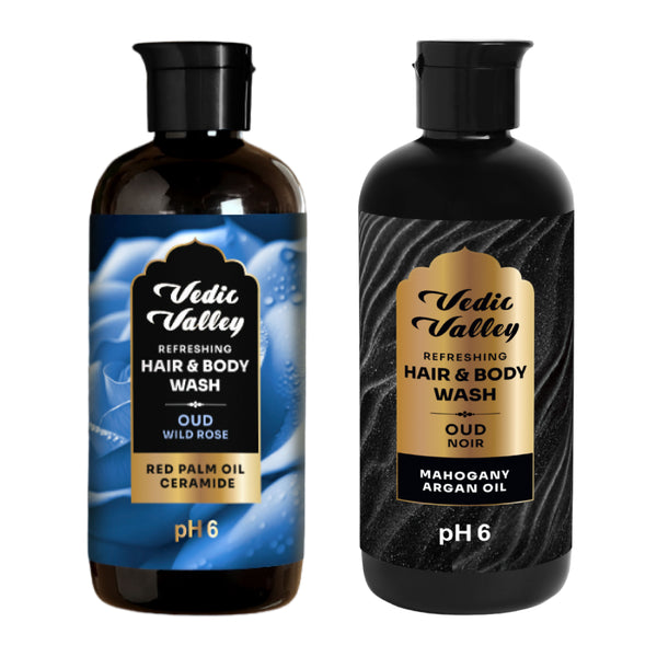 Oud Wild Rose & Oud Noir Hair & Body Wash Combo