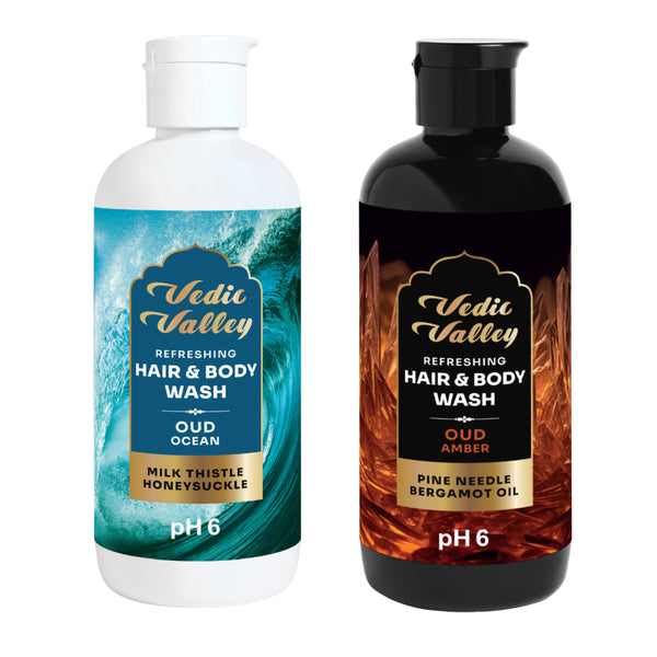 Oud Ocean & Oud Amber Hair & Body Wash Combo