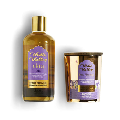 Lavender Body <br> Massage Oil & Candle