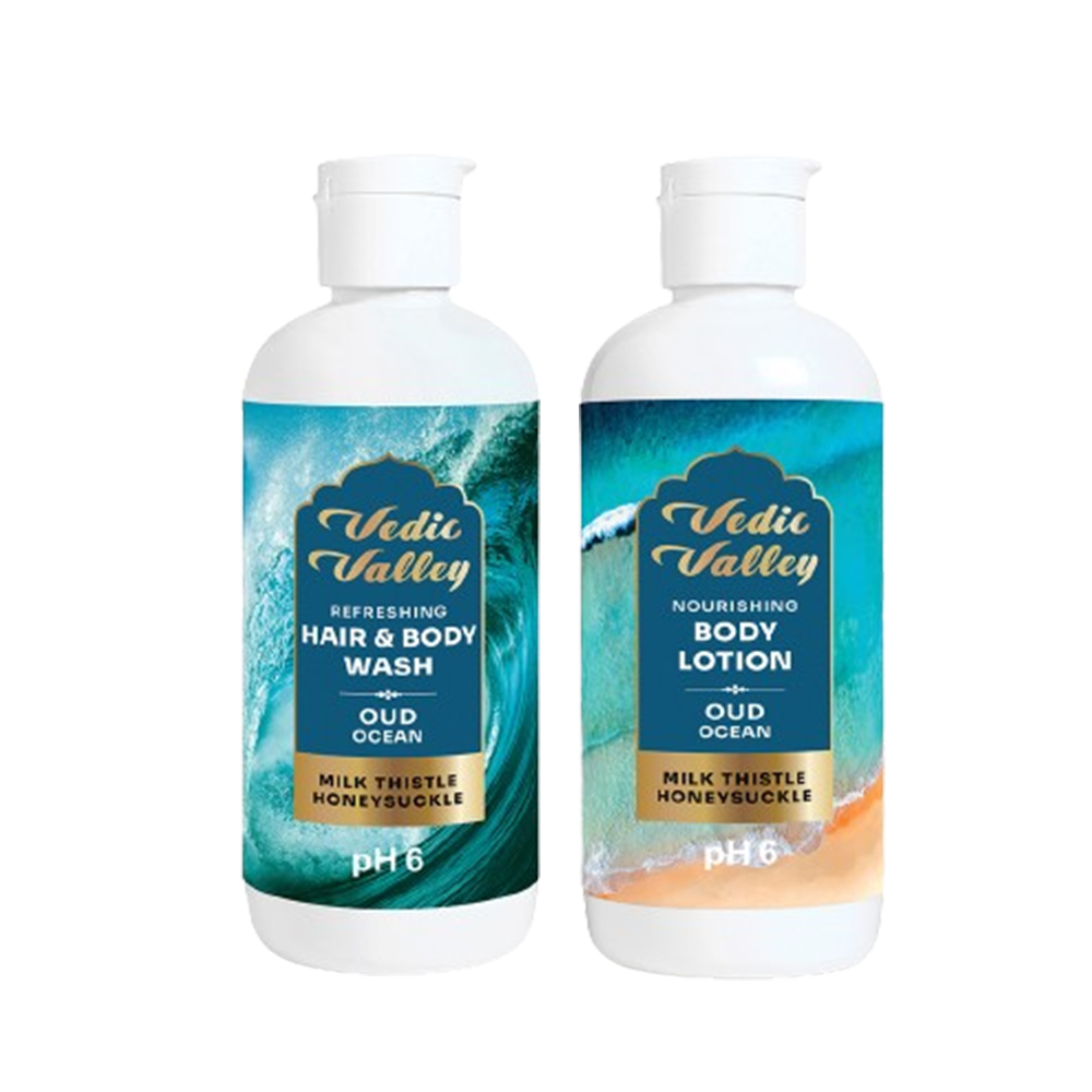 Oud Ocean Hair & Body Wash with Lotion Combo