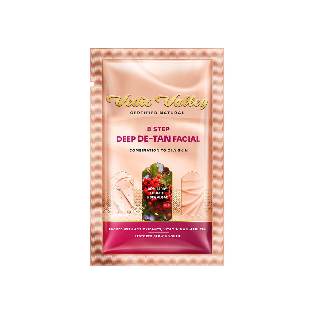 Vedic Valley 8 Detan Step Facial Kit Oily to Combination Skin Sea